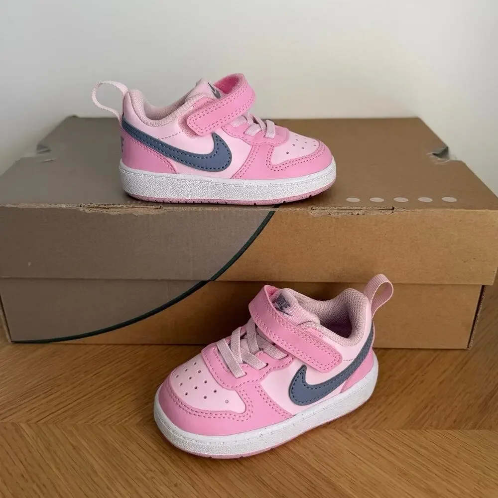 Nike Court Borough Low ‘Pink/Grey’ Toddler Sneakers- SZ 5 C
